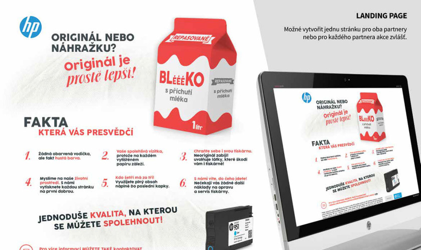 Kampaň na HP spotřební materiál - BLÉÉÉKO